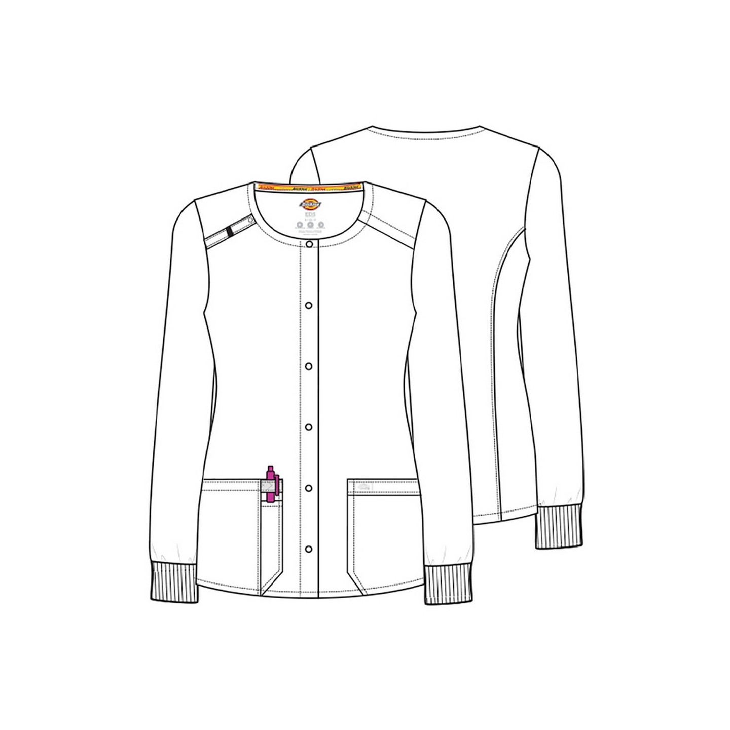 DK305 Dickies EDS Essentials Snap Front Warm-Up Jacket