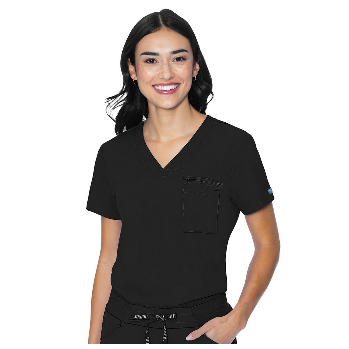 8482 Med Couture Peaches 1 Pocket Top