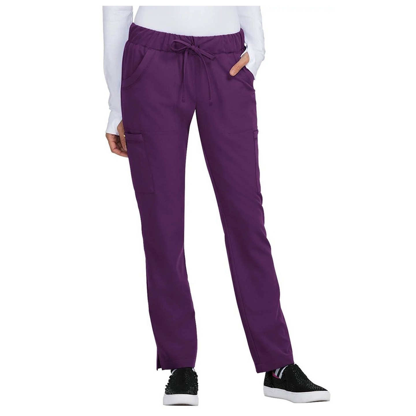 *FINAL SALE XS B700P koi - Petite Betsey Johnson Buttercup Tapered Leg Scrub Pants