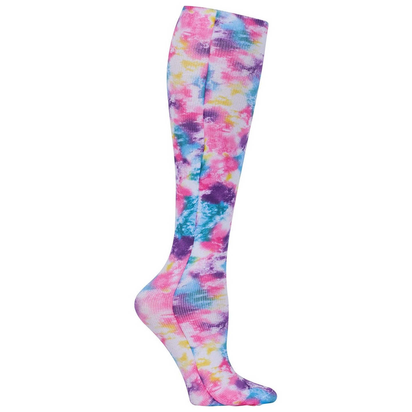 Comfort Support Tie Dye Trip High Compression Knee High Socks by Cherokee