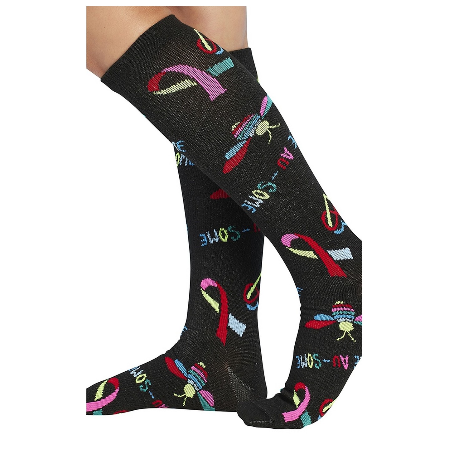 Print Support Bee Au-Some Chaussettes de Compression Moyen Gradué pour Femmes par Cherokee