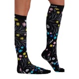 Print Support Breezy Buds Chaussettes de Compression Moyen Gradué pour Femmes par Cherokee