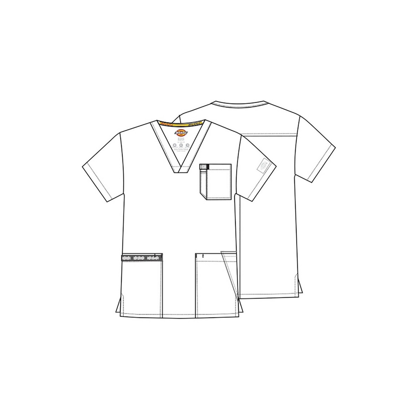 DK645 Dickies EDS Essentials Men's 4 Pocket V-Neck Top