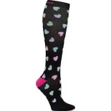 Print Support Neon Hearts Chaussettes de Compression Moyen Gradué pour Femmes par Cherokee