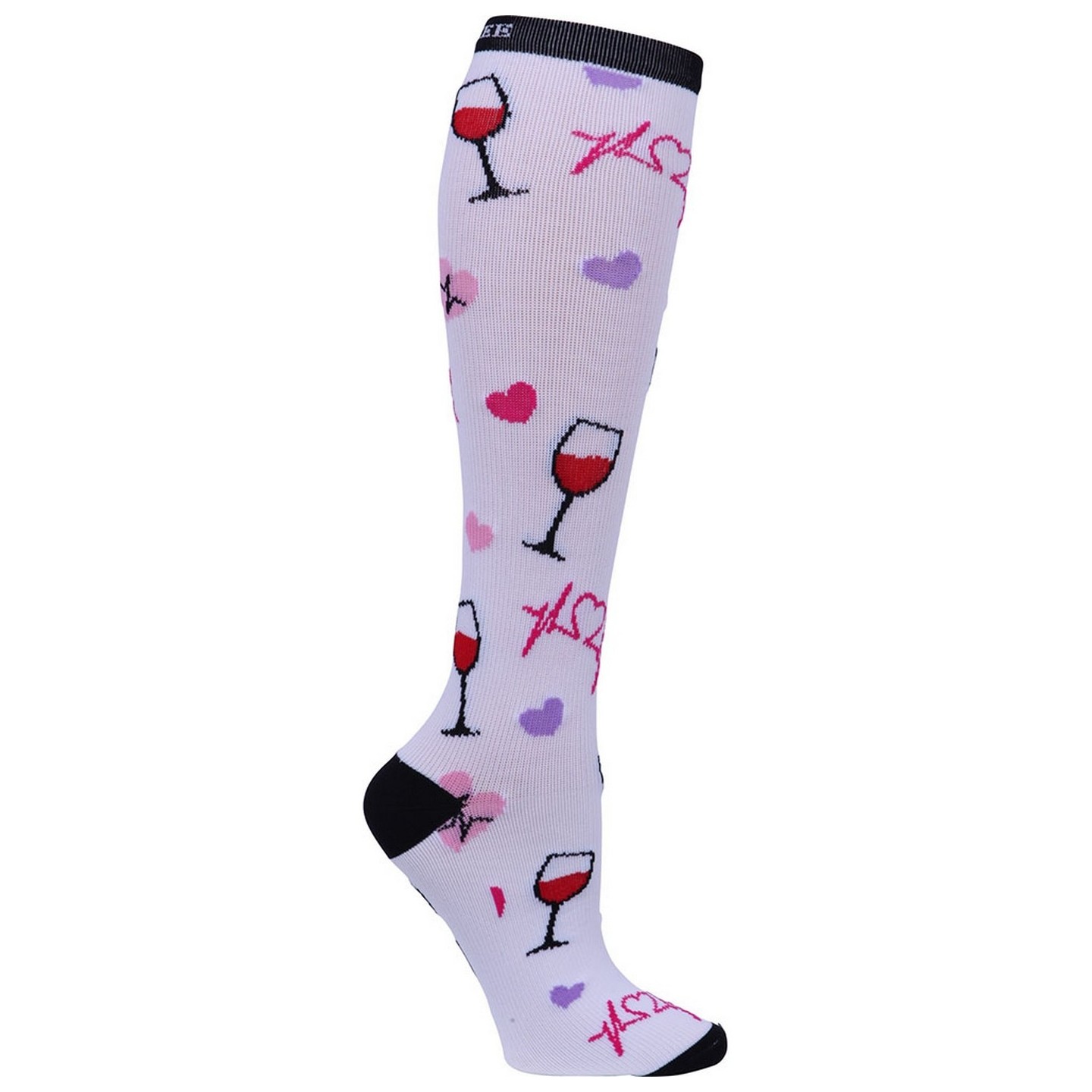 Print Support Off Duty Women's Graduated Medium Support Compression Socks by Cherokee
