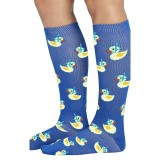 Print Support Rubber Duckies Women's Graduated Medium Support Compression Socks by Cherokee