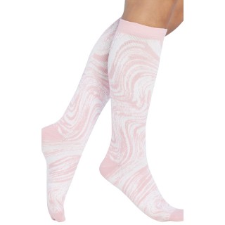 Print Support Tonal Waves Women's Graduated Medium Support Compression Socks by Cherokee