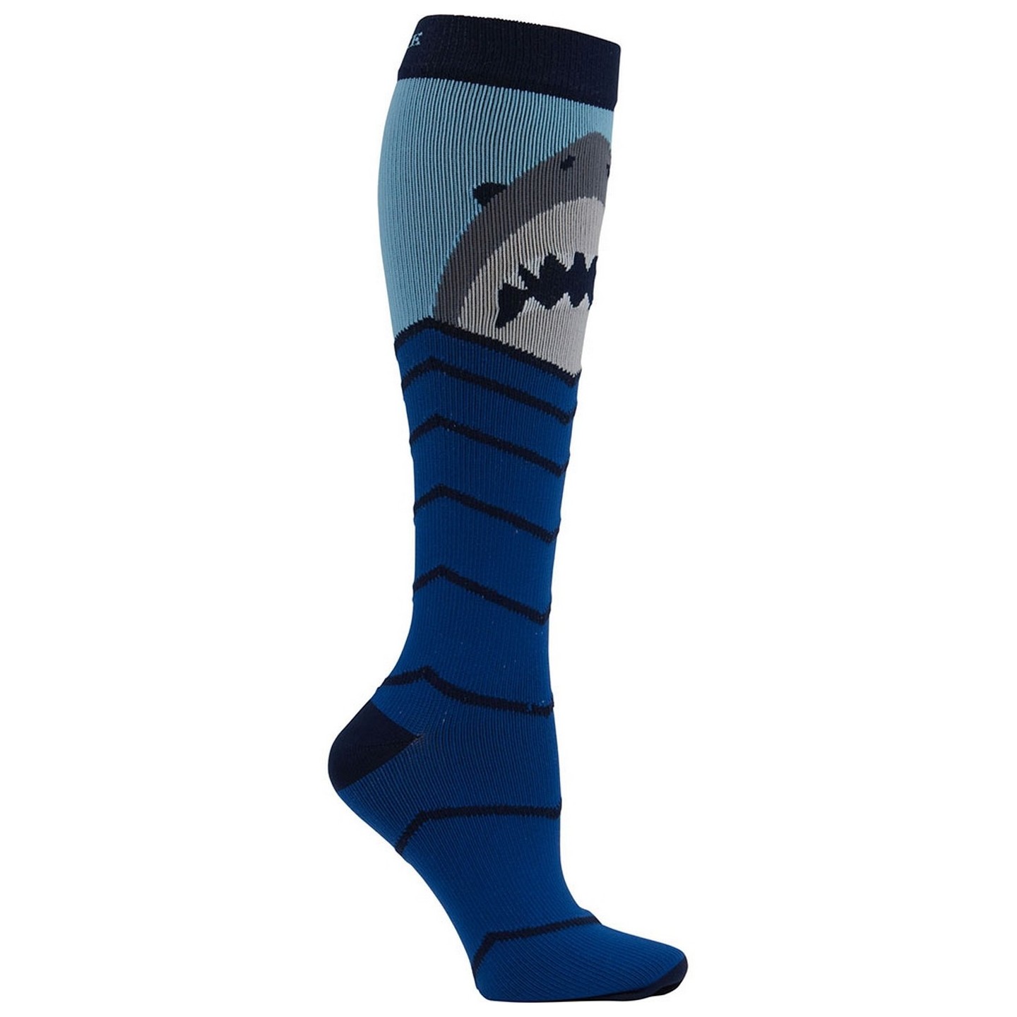 Men's Print Support Shark Attack Graduated Medium Support Compression Socks by Cherokee
