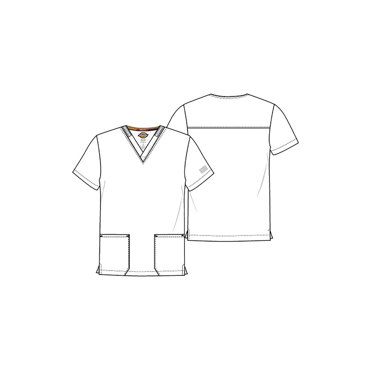 DK619 Dickies EDS Essentials Unisex 2 Pocket V-Neck Top 