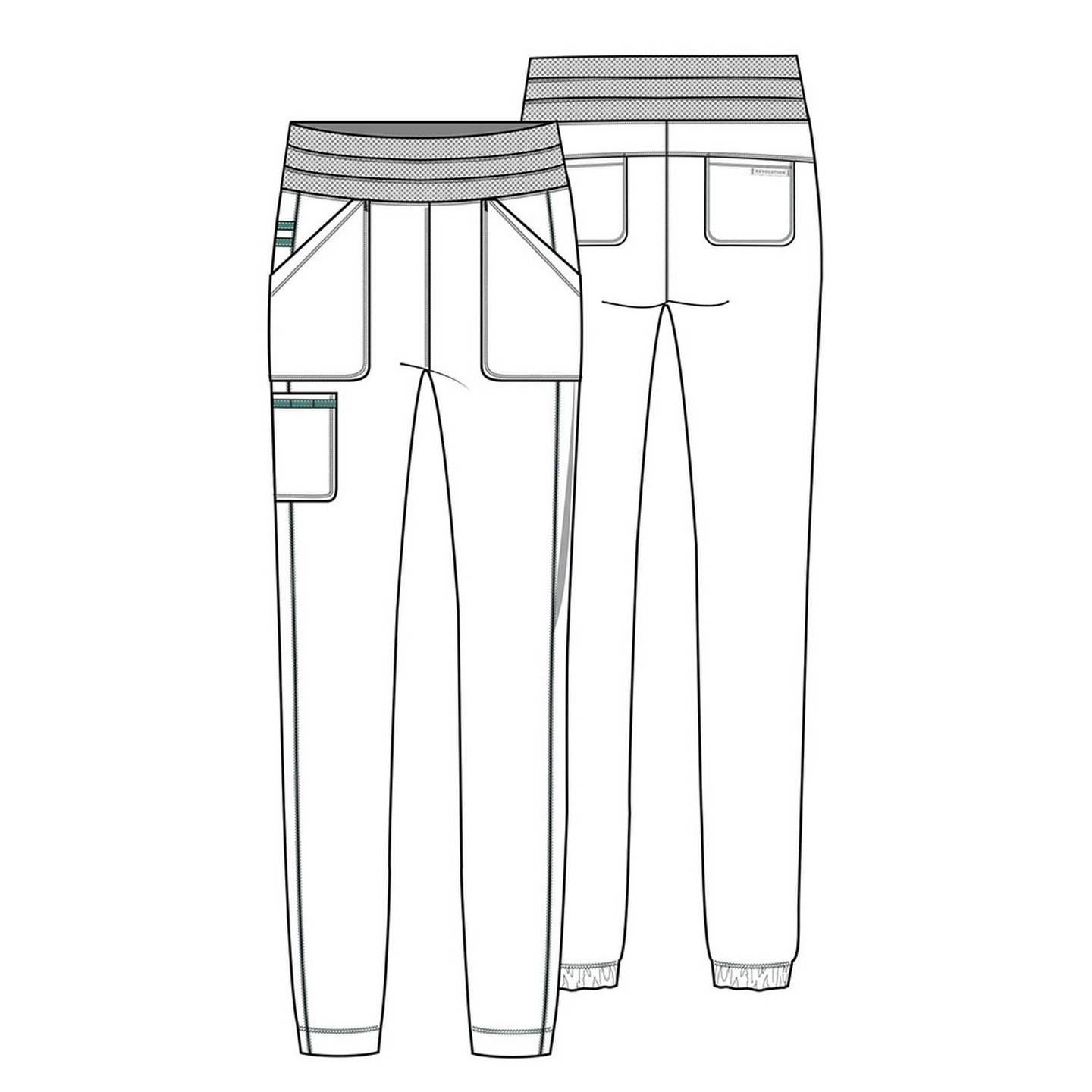 WW011 Workwear Revolution Pantalon de Joggeur avec 5 Poches de Cherokee