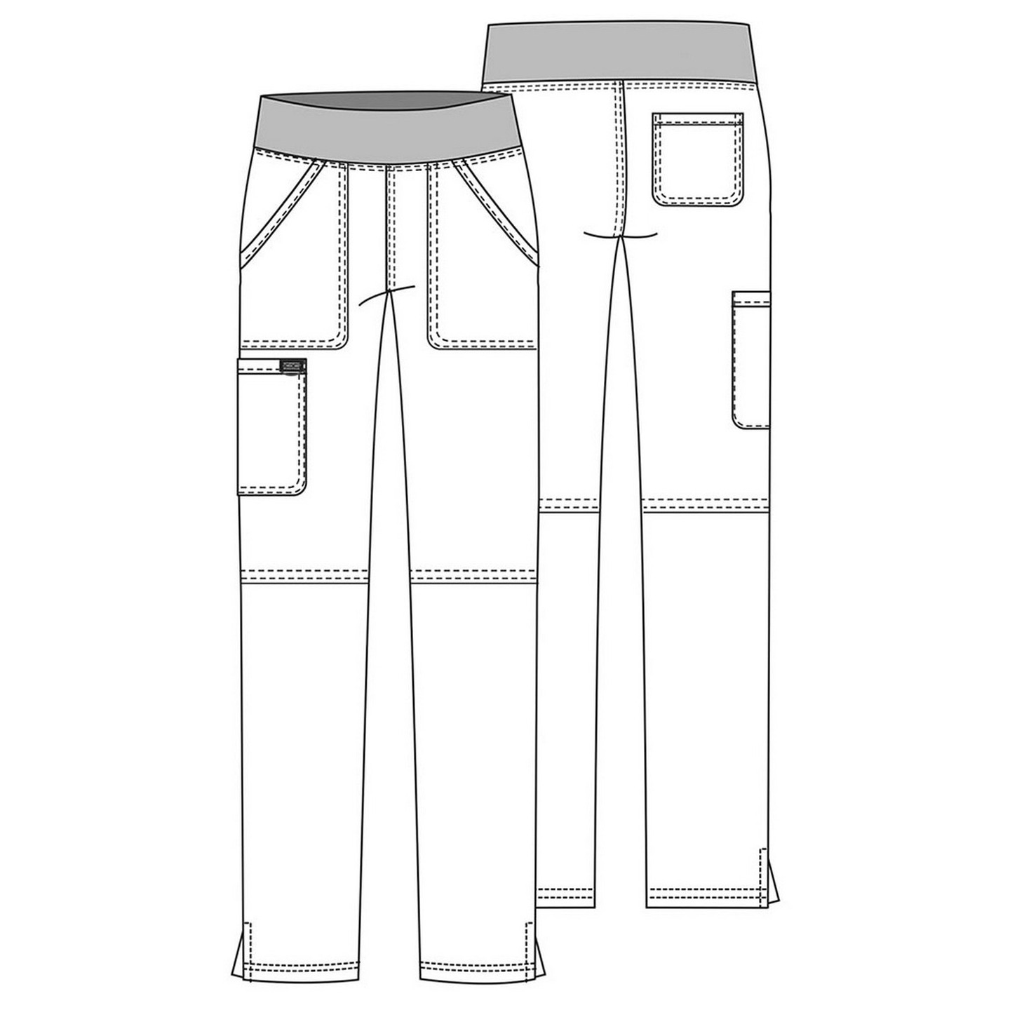 WW110 Workwear Revolution Straight Leg Pull On Pant by Cherokee