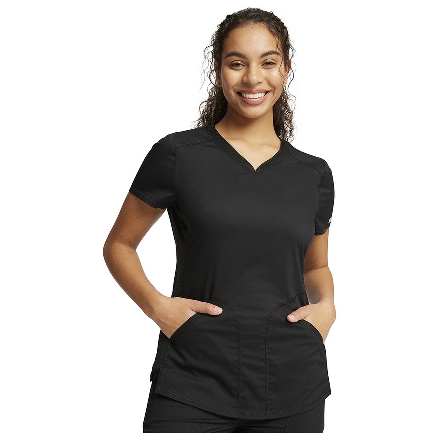 WW601 Workwear Revolution Haut à Col en V Incurvé avec Panneaux en Filet de Cherokee