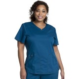 WW601 Workwear Revolution Haut à Col en V Incurvé avec Panneaux en Filet de Cherokee