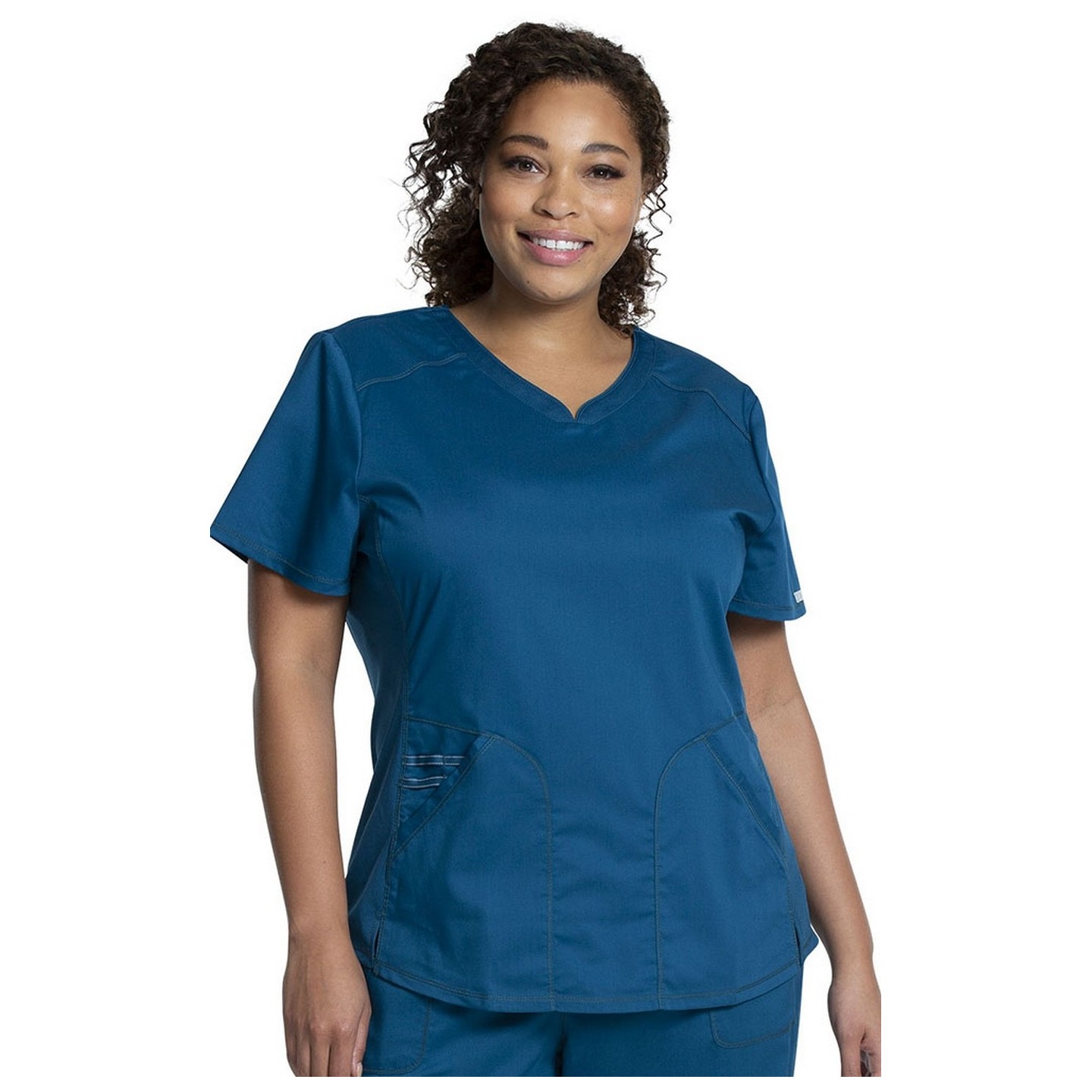 WW601 Workwear Revolution Haut à Col en V Incurvé avec Panneaux en Filet de Cherokee