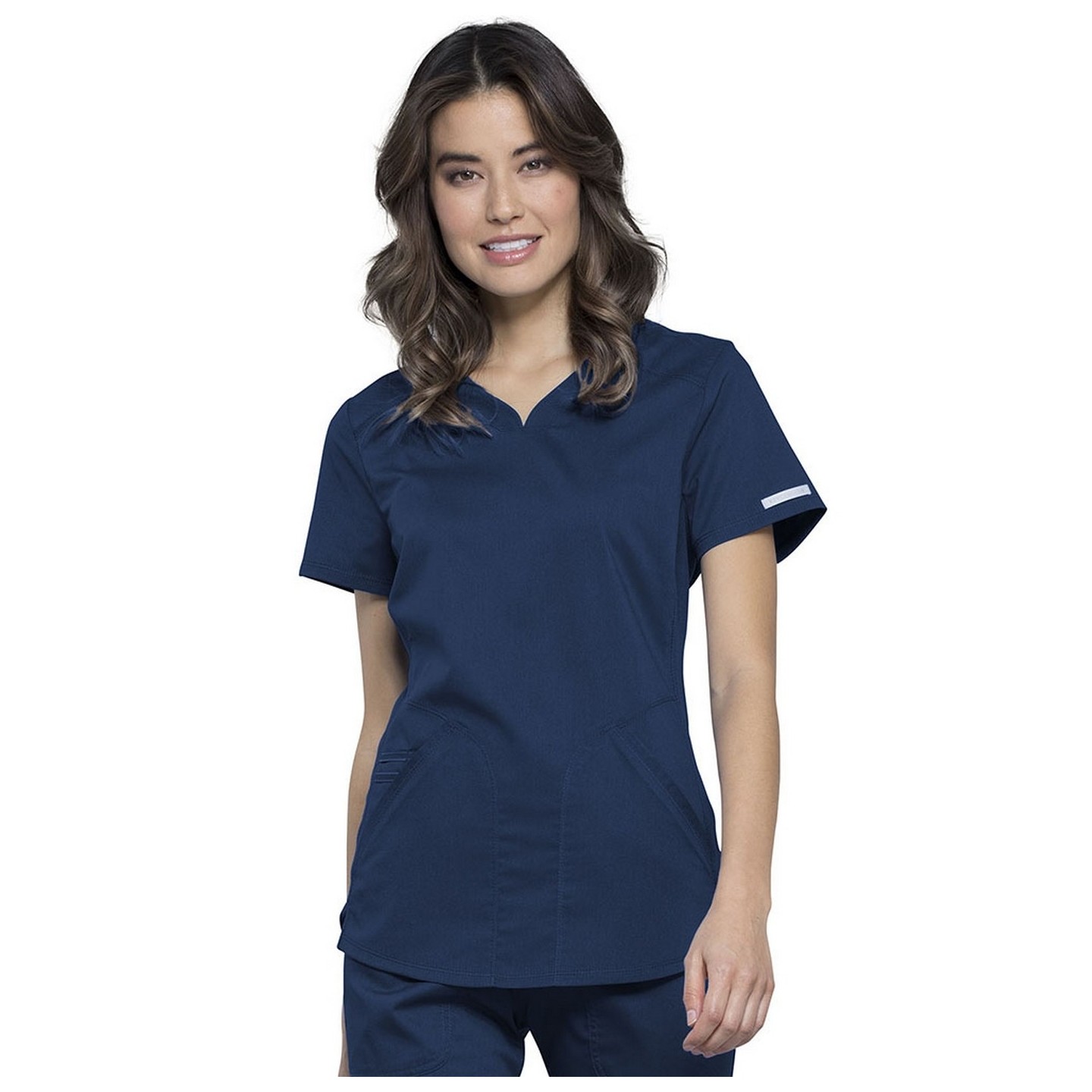 WW601 Workwear Revolution Haut à Col en V Incurvé avec Panneaux en Filet de Cherokee