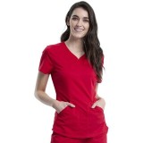 WW601 Workwear Revolution Haut à Col en V Incurvé avec Panneaux en Filet de Cherokee