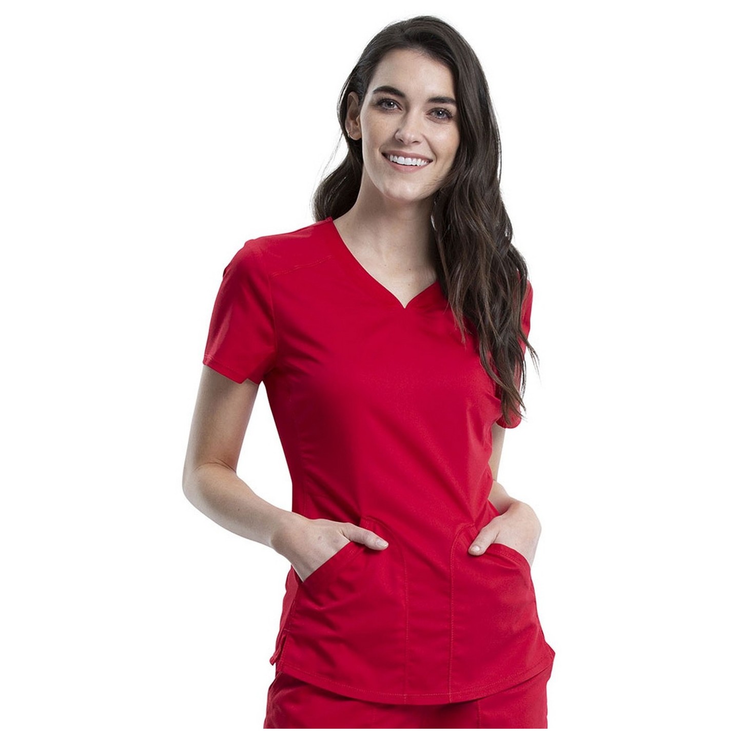 WW601 Workwear Revolution Haut à Col en V Incurvé avec Panneaux en Filet de Cherokee