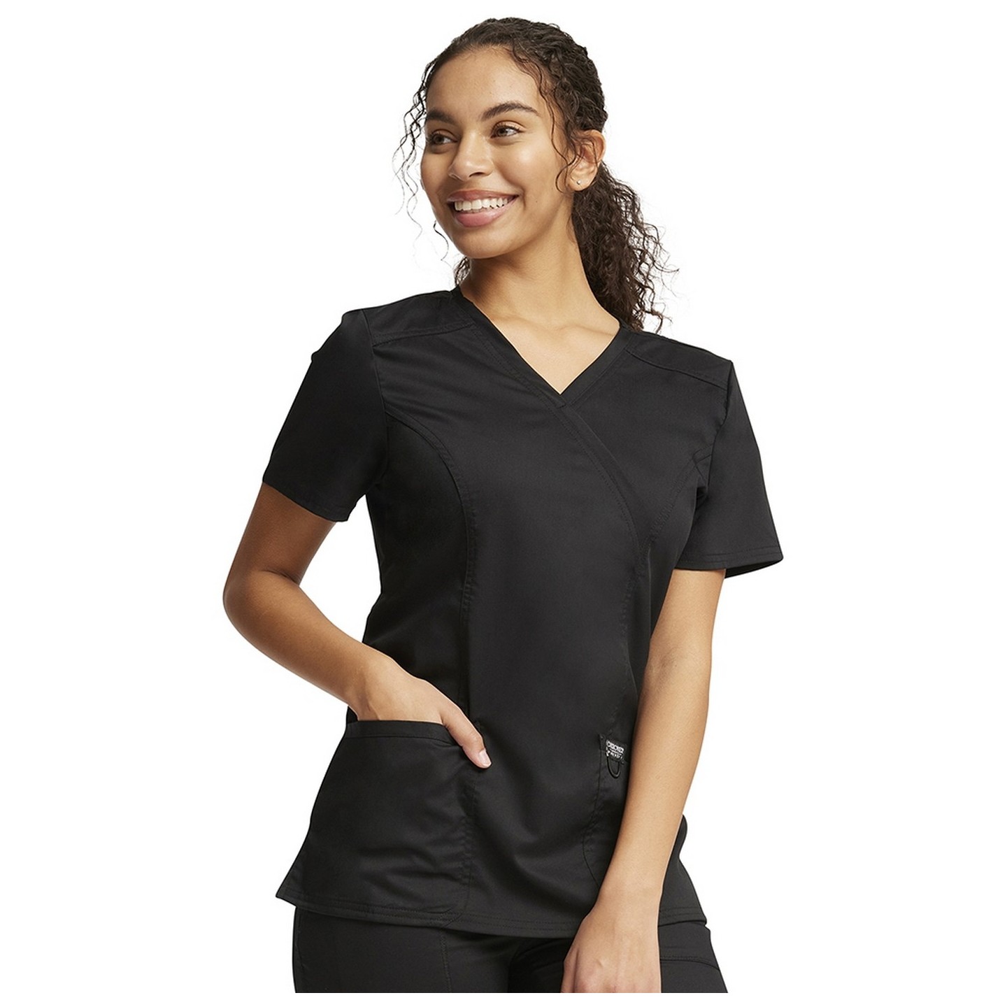 WW610 Workwear Revolution Mock Wrap Top by Cherokee