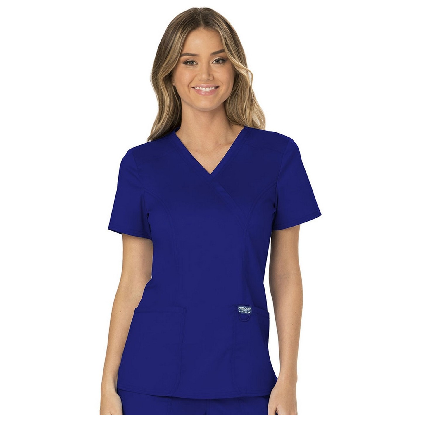 WW610 Workwear Revolution Mock Wrap Top by Cherokee