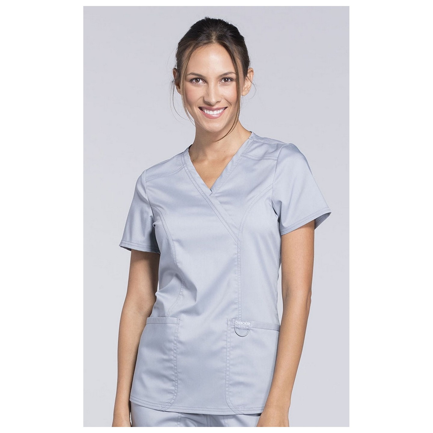 WW610 Workwear Revolution Mock Wrap Top by Cherokee