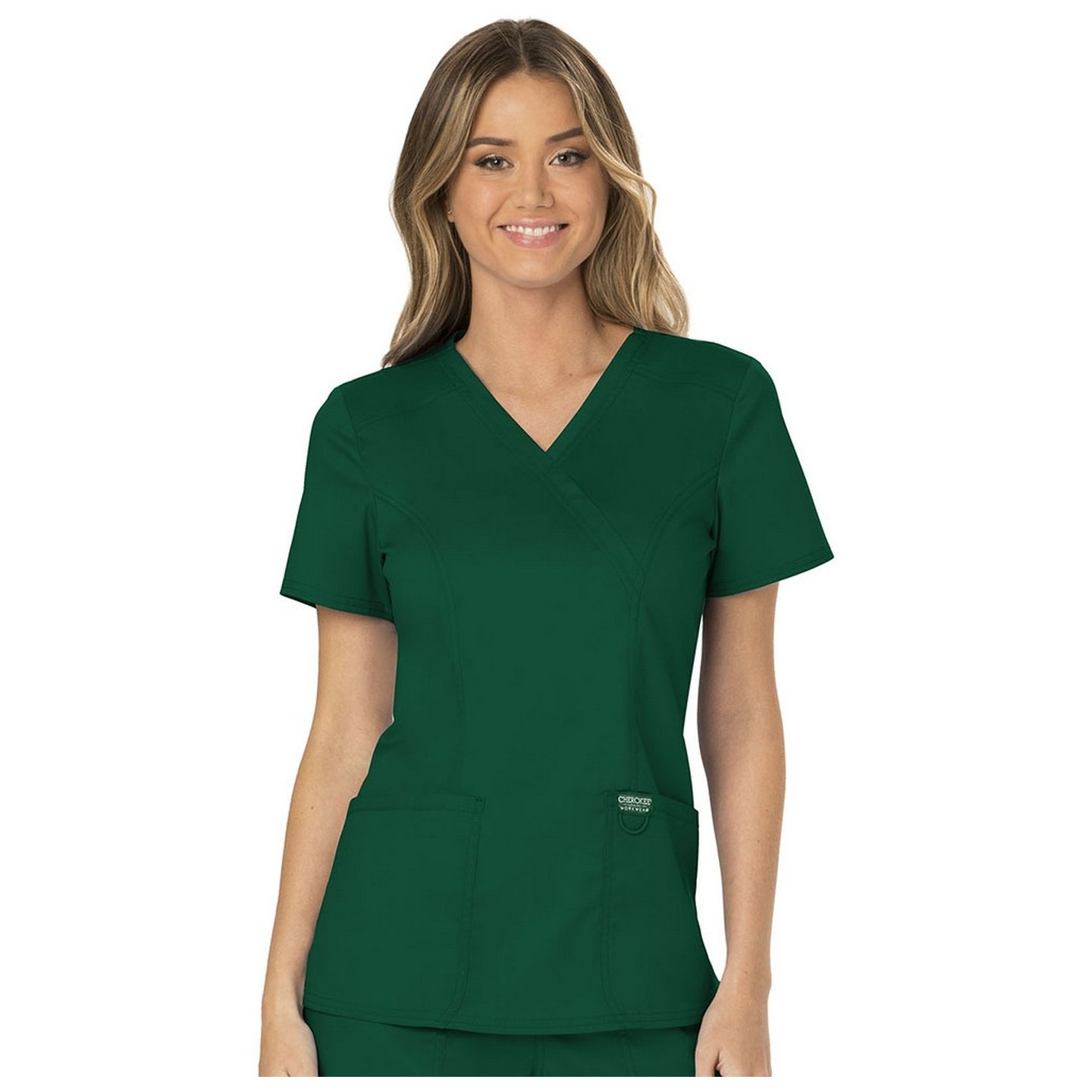 WW610 Workwear Revolution Mock Wrap Top by Cherokee