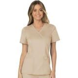WW610 Workwear Revolution Mock Wrap Top by Cherokee
