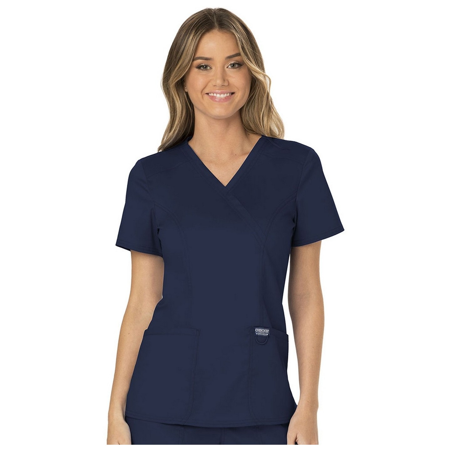 WW610 Workwear Revolution Mock Wrap Top by Cherokee