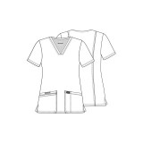 WW620 Workwear Revolution Haut à Col en V avec 3 Poches de Cherokee