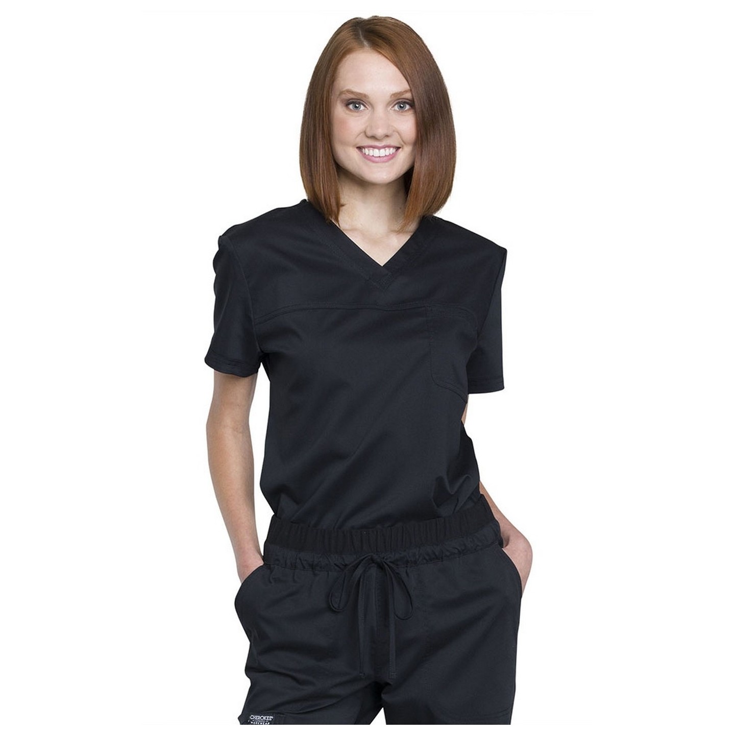 WW657 Workwear Revolution Haut à Col à 1 Poche Poitrine de Cherokee