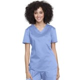 WW657 Workwear Revolution Tuckable O.R. V-Neck Top by Cherokee