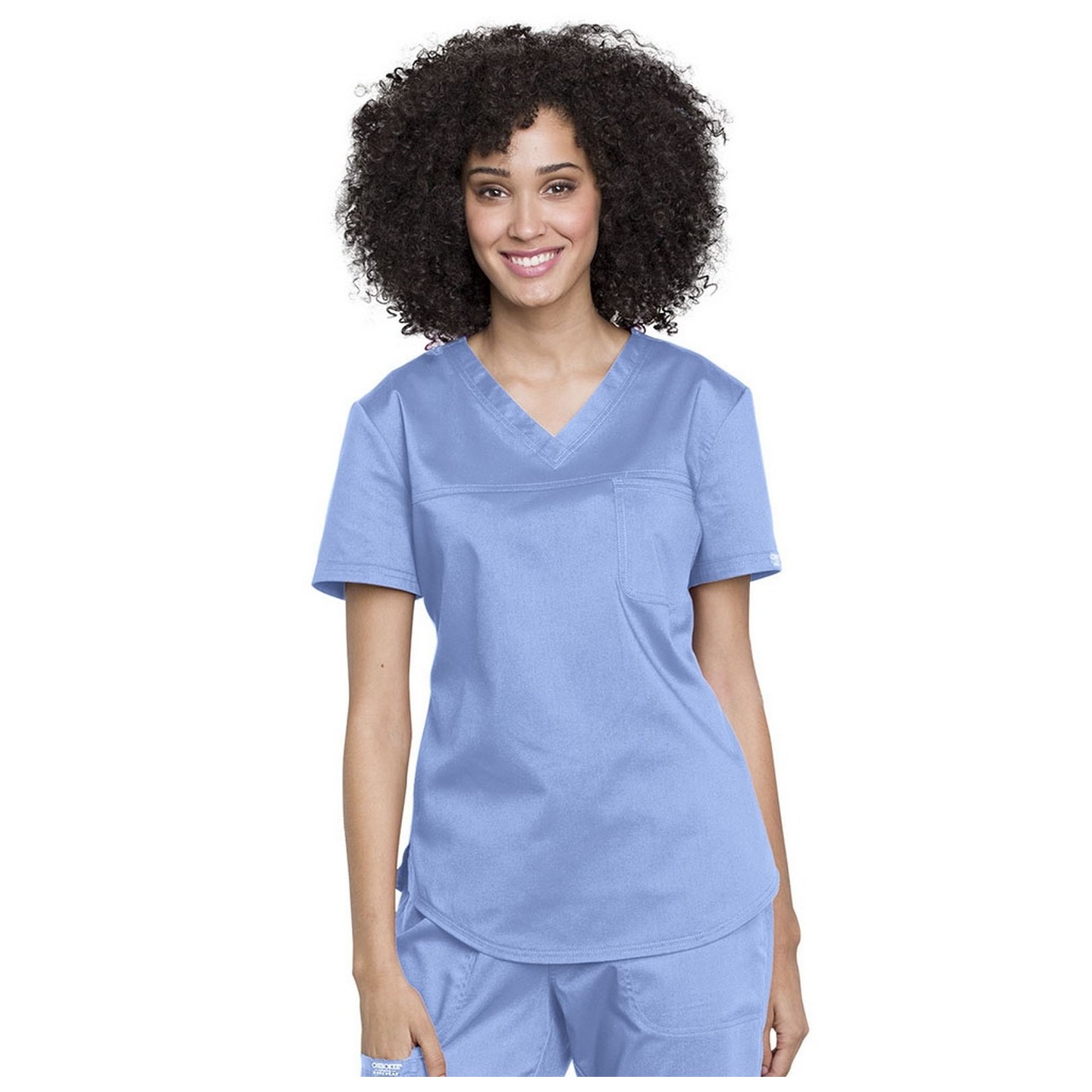 WW657 Workwear Revolution Tuckable O.R. V-Neck Top by Cherokee