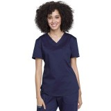 WW657 Workwear Revolution Tuckable O.R. V-Neck Top by Cherokee