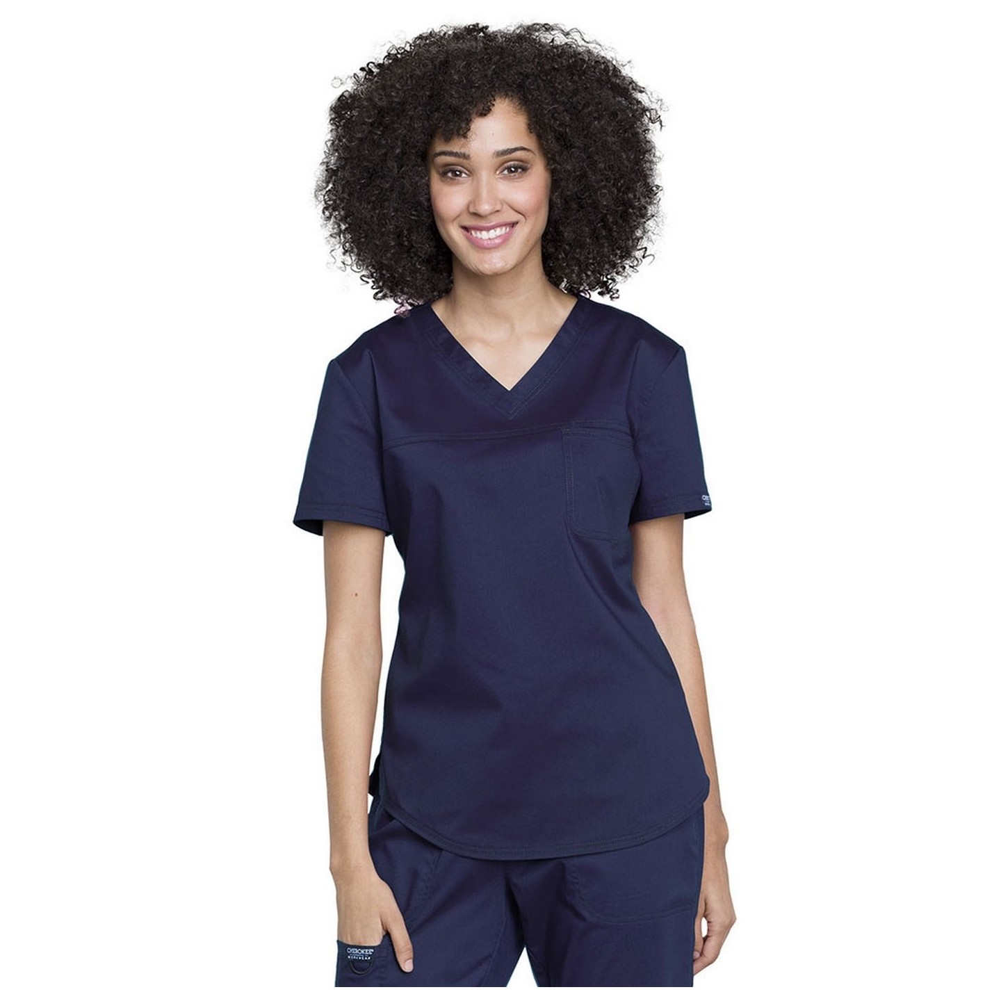WW657 Workwear Revolution Tuckable O.R. V-Neck Top by Cherokee