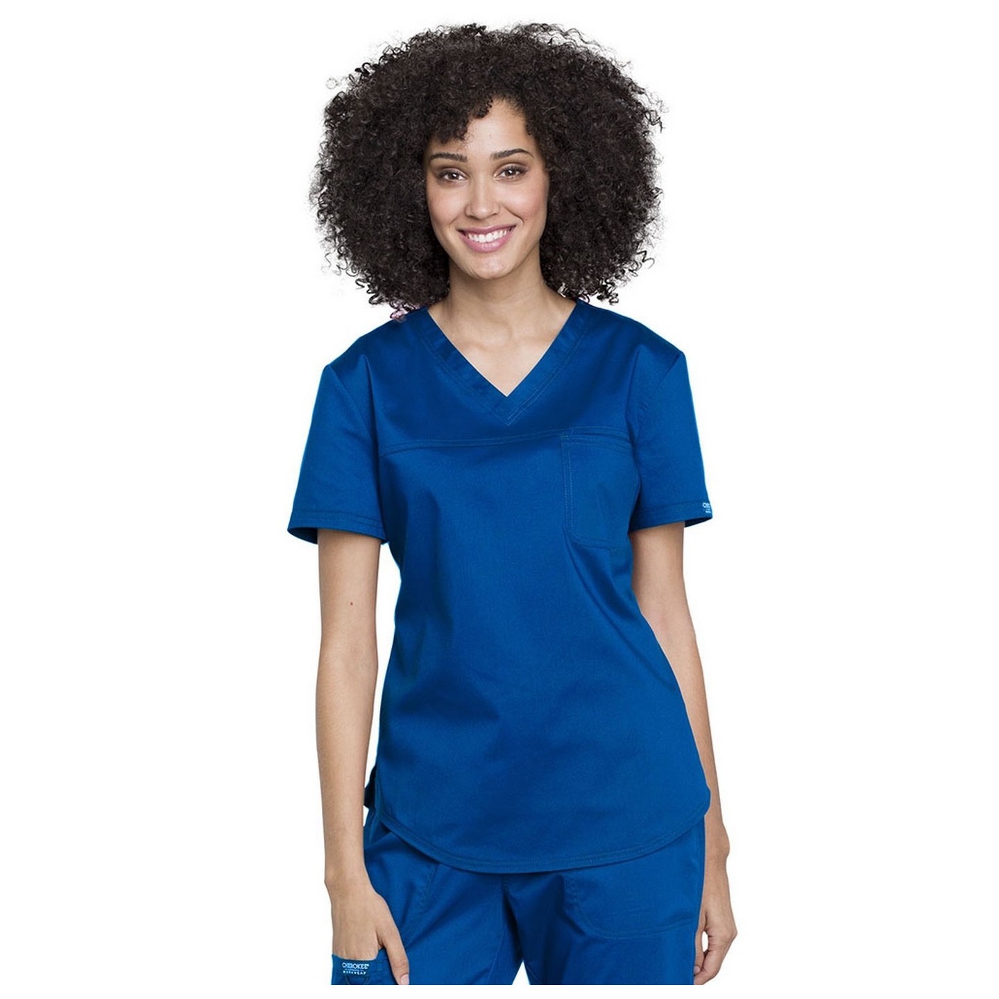 WW657 Workwear Revolution Tuckable O.R. V-Neck Top by Cherokee