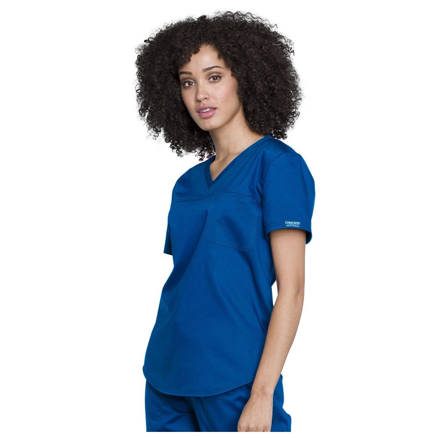 WW657 Workwear Revolution Tuckable O.R. V-Neck Top by Cherokee