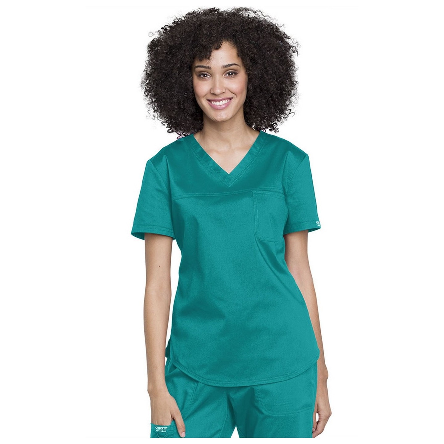 WW657 Workwear Revolution Tuckable O.R. V-Neck Top by Cherokee