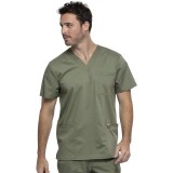 WW670 Workwear Revolution Men's 3 Pocket V-Neck Top by Cherokee