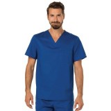 WW690 Workwear Revolution Men's Chest Pocket Tuckable V-Neck Top by Cherokee