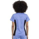 WW2875 Workwear Revolution Flexi Panel V-Neck Top with Kangaroo Pocket by Cherokee