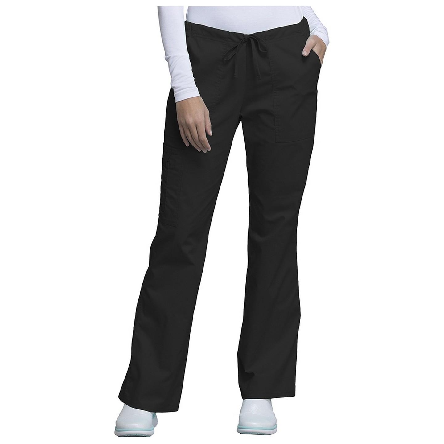 4044 Workwear Core Stretch Flare Leg Drawstring Pant by Cherokee