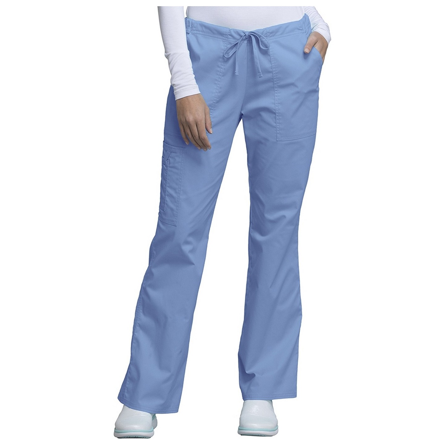 4044 Workwear Core Stretch Flare Leg Drawstring Pant by Cherokee