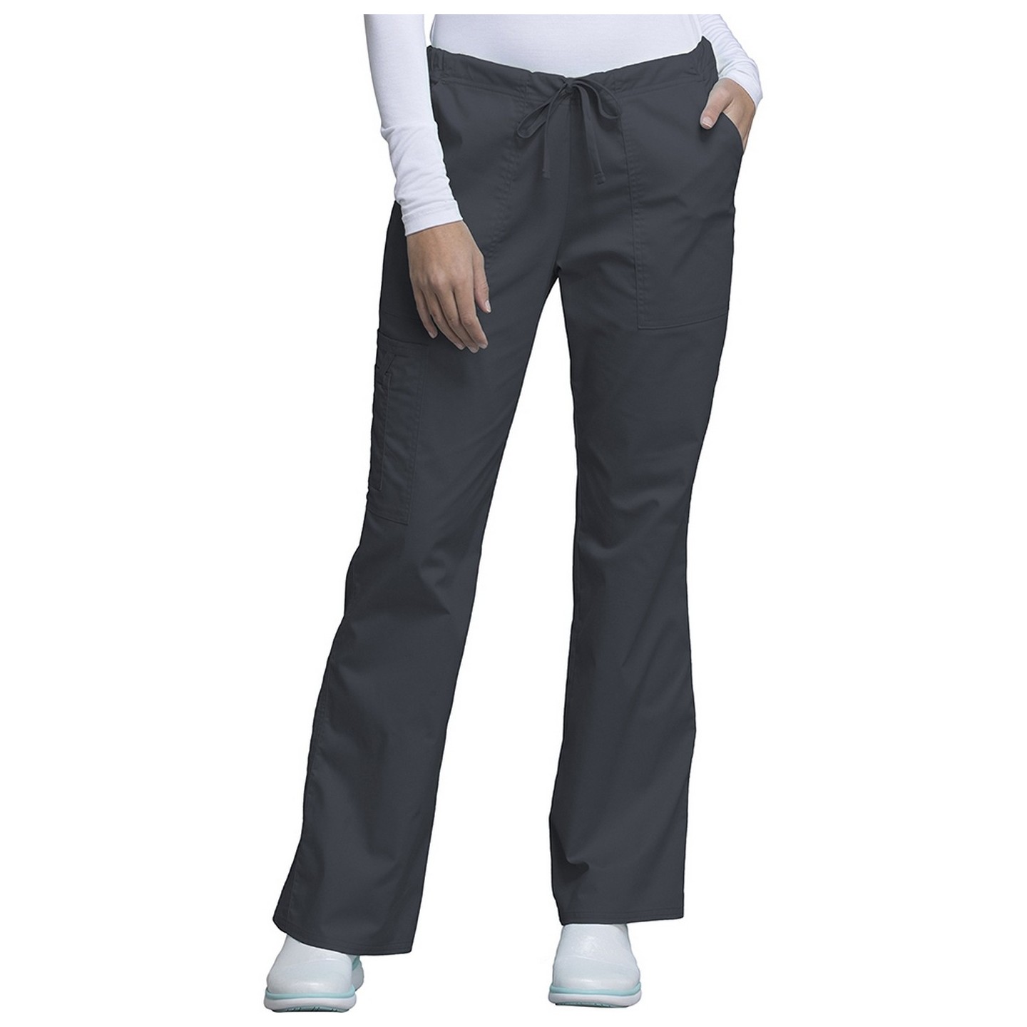 4044 Workwear Core Stretch Flare Leg Drawstring Pant by Cherokee