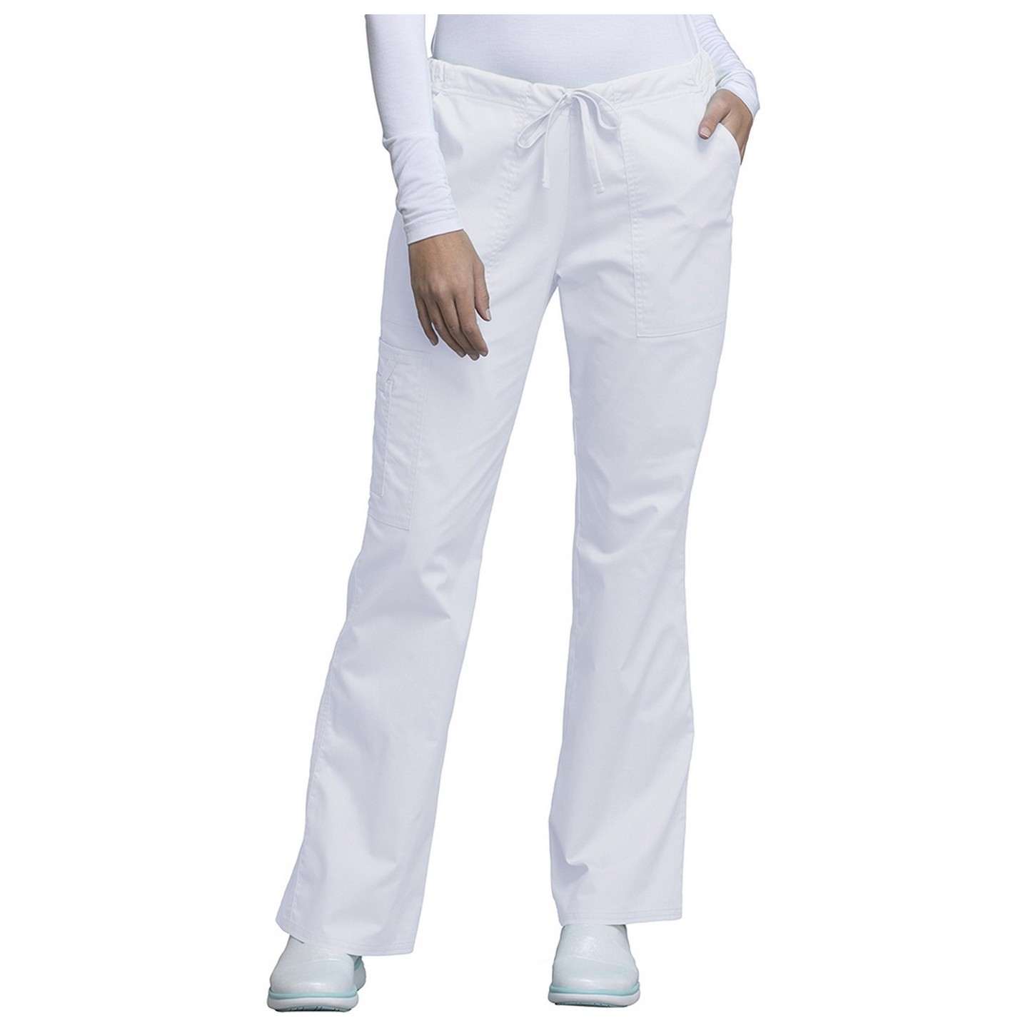 4044 Workwear Core Stretch Flare Leg Drawstring Pant by Cherokee
