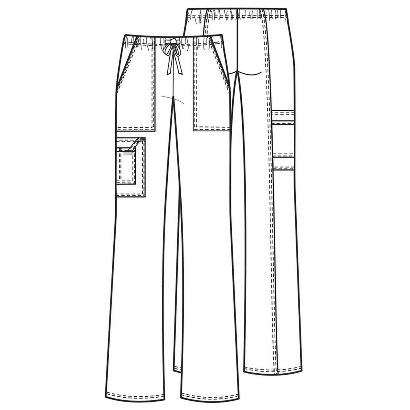 4044 Workwear Core Stretch Pantalon a Jambe Évasée de Cherokee