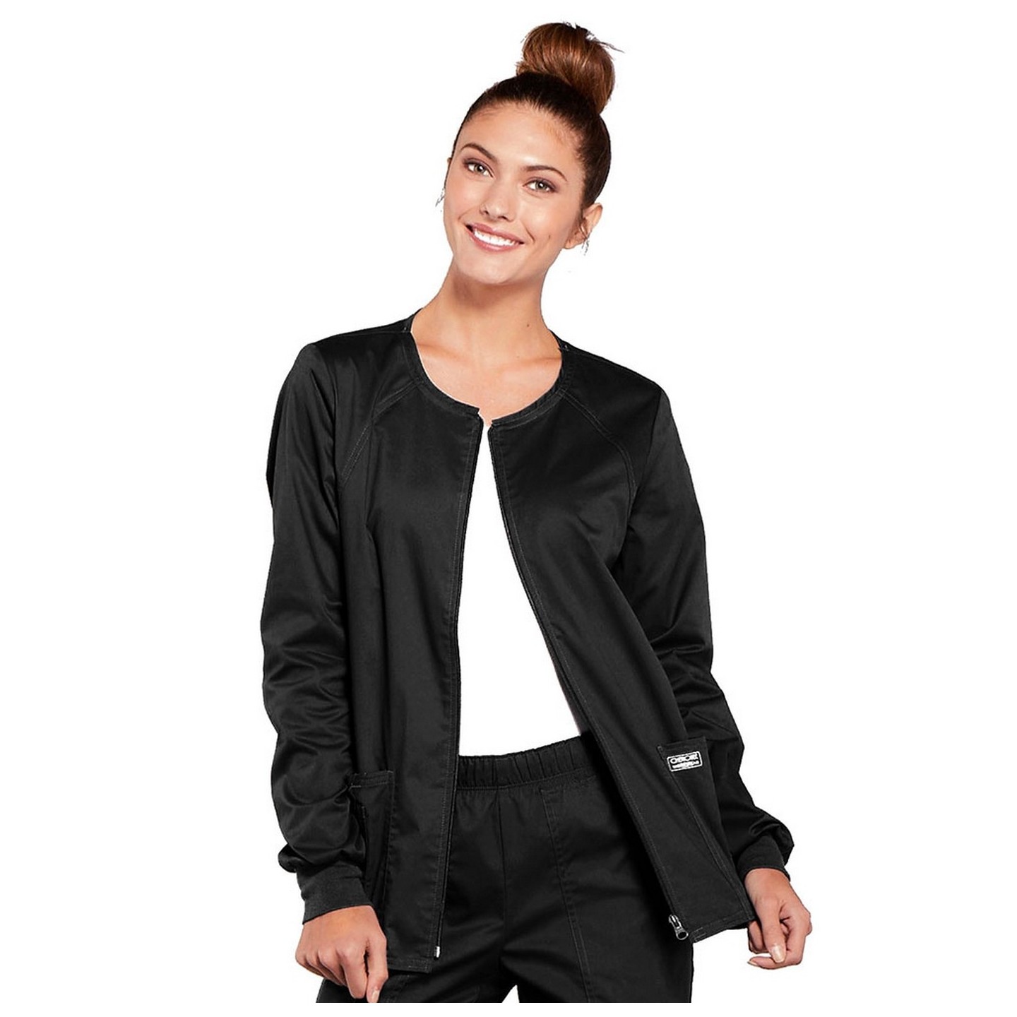 4315 Workwear Core Stretch Veste Zippée à Col Rond de Cherokee