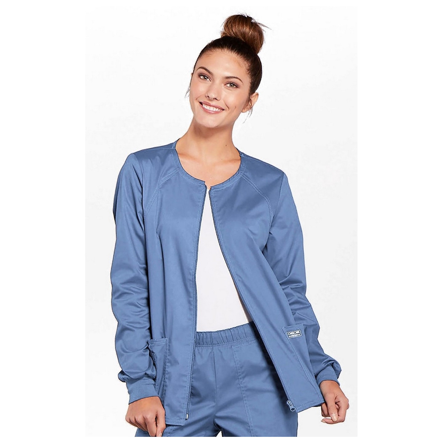 4315 Workwear Core Stretch Veste Zippée à Col Rond de Cherokee