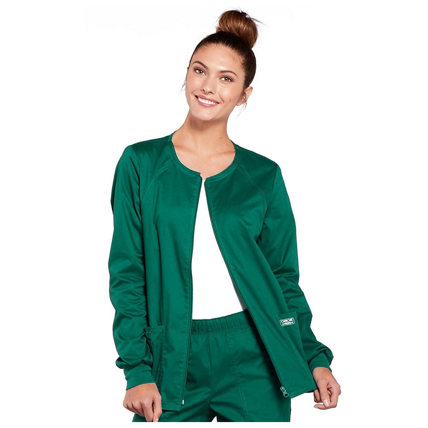 4315 Workwear Core Stretch Veste Zippée à Col Rond de Cherokee