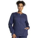 4315 Workwear Core Stretch Round Neck Zip Front Jacket by Cherokee