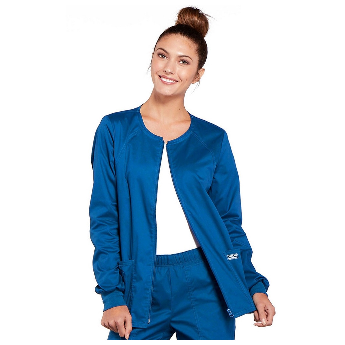 4315 Workwear Core Stretch Veste Zippée à Col Rond de Cherokee