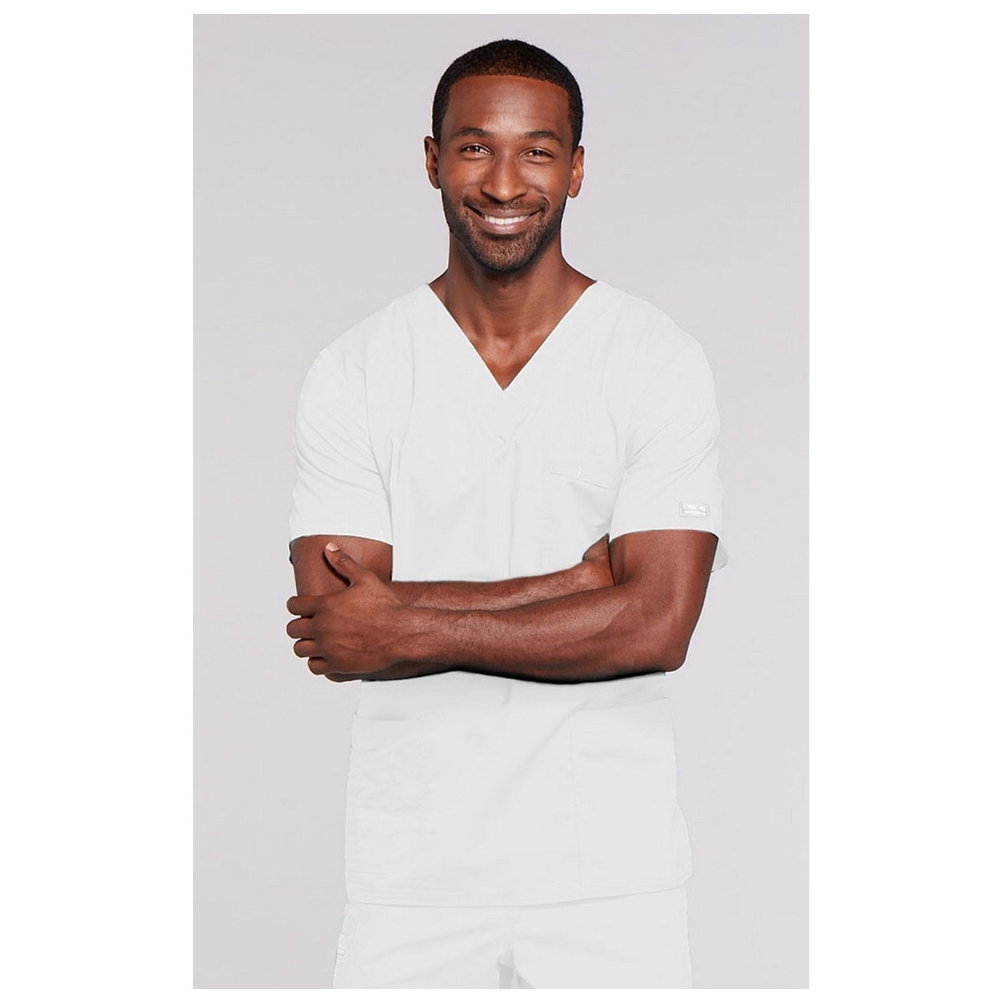 4725 Workwear Core Stretch Unisex V-Neck 4 Pocket Top by Cherokee